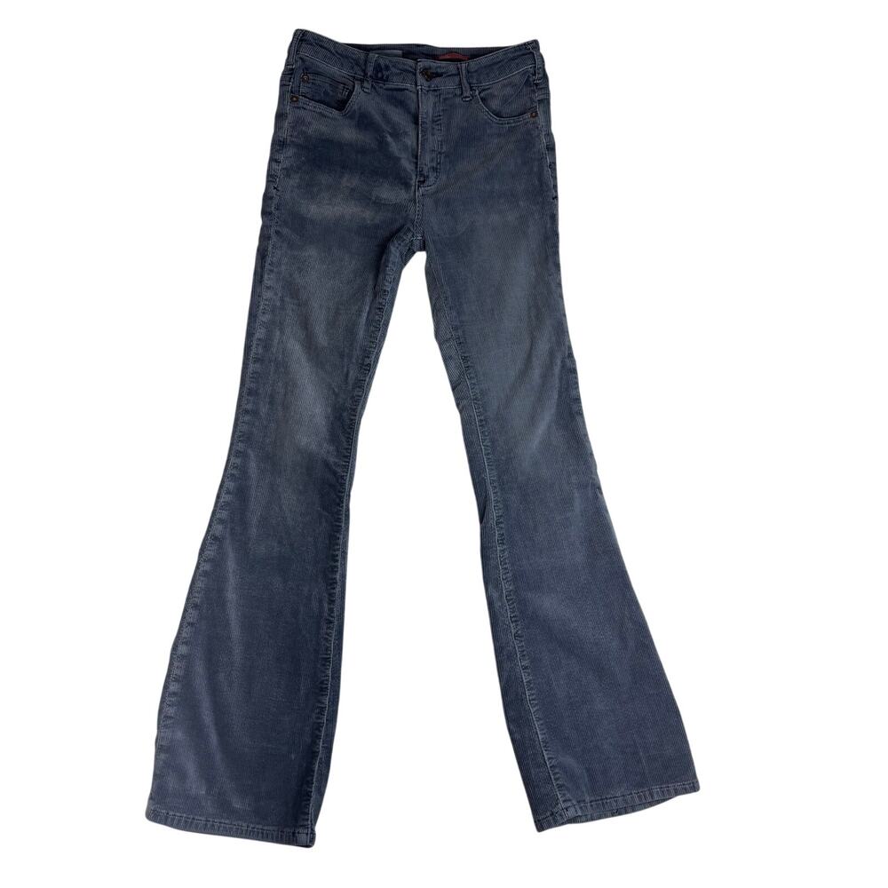 PILCRO WOMEN'S BELL BOTTOM GRAY CORDUROY PANTS SIZE 26